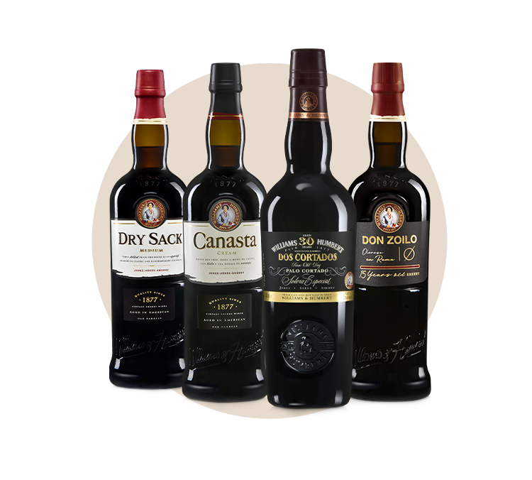 Cesta vinos de Jerez